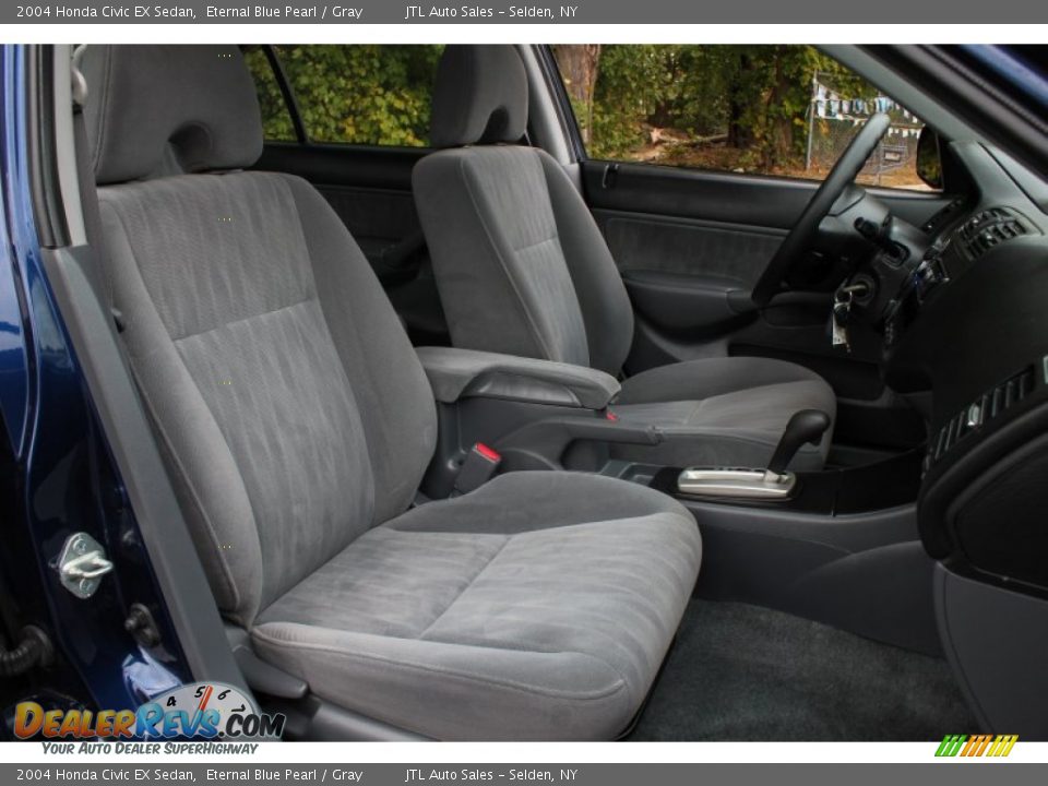 2004 Honda Civic EX Sedan Eternal Blue Pearl / Gray Photo #10