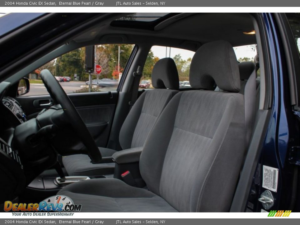 2004 Honda Civic EX Sedan Eternal Blue Pearl / Gray Photo #12