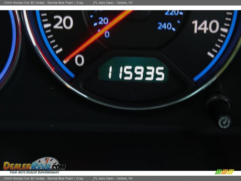 2004 Honda Civic EX Sedan Eternal Blue Pearl / Gray Photo #14