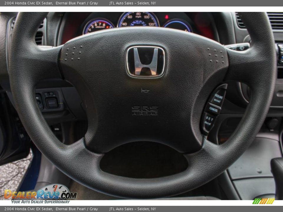 2004 Honda Civic EX Sedan Eternal Blue Pearl / Gray Photo #15