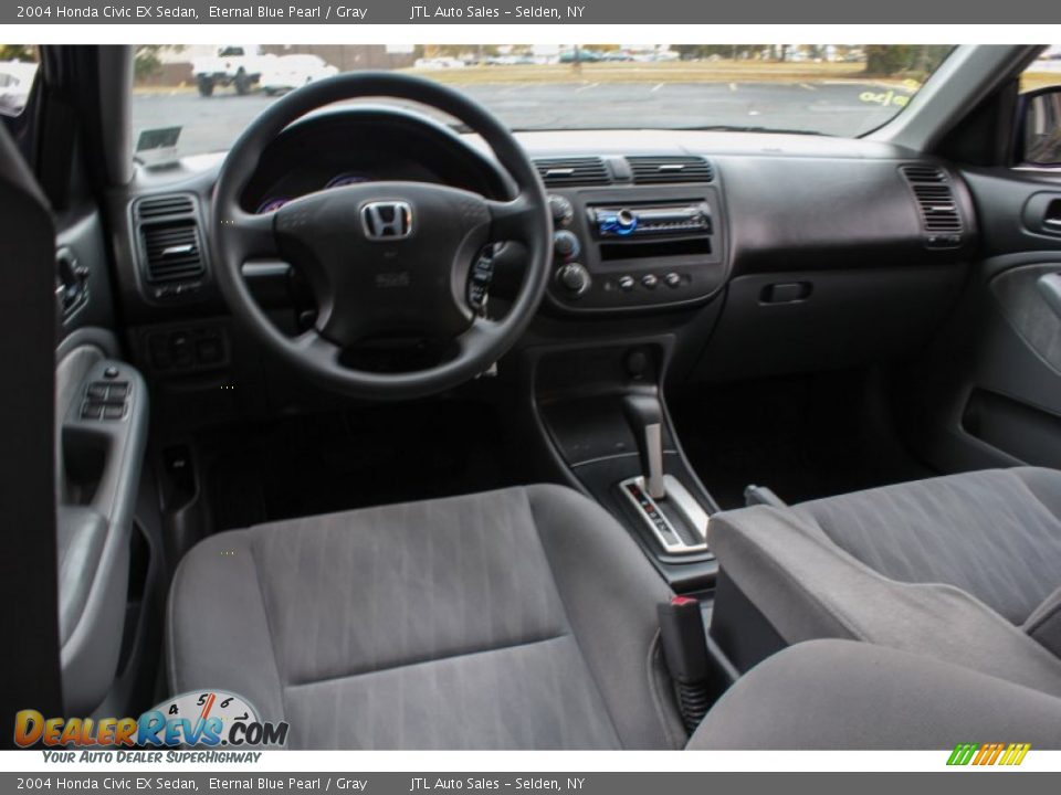 2004 Honda Civic EX Sedan Eternal Blue Pearl / Gray Photo #16