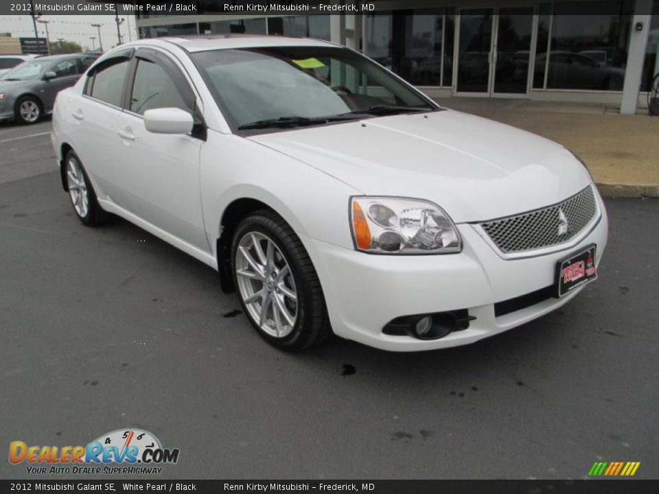 2012 Mitsubishi Galant SE White Pearl / Black Photo #1