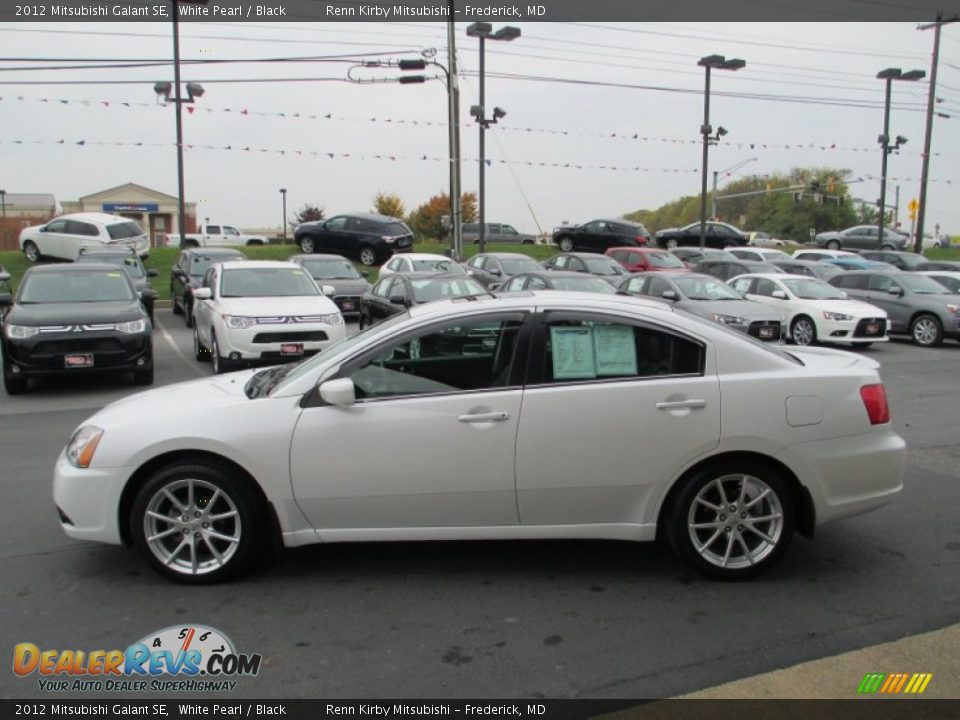 2012 Mitsubishi Galant SE White Pearl / Black Photo #4