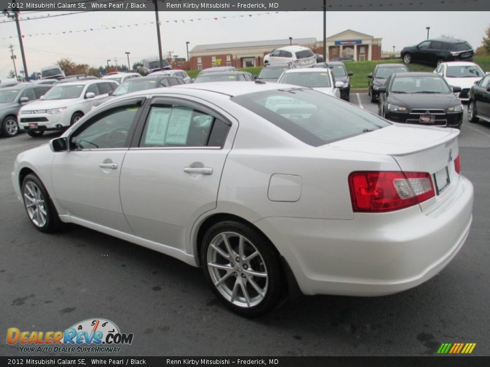 2012 Mitsubishi Galant SE White Pearl / Black Photo #5