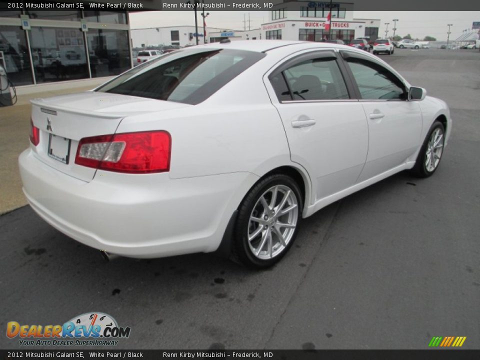 2012 Mitsubishi Galant SE White Pearl / Black Photo #7