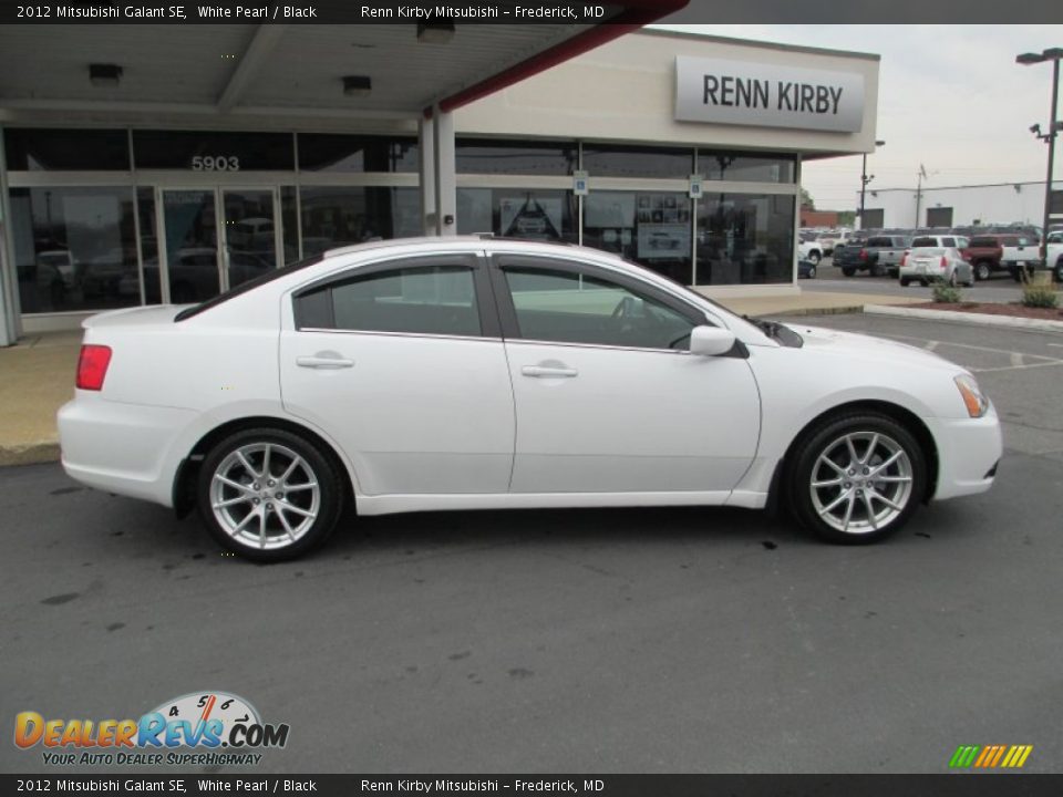 2012 Mitsubishi Galant SE White Pearl / Black Photo #8