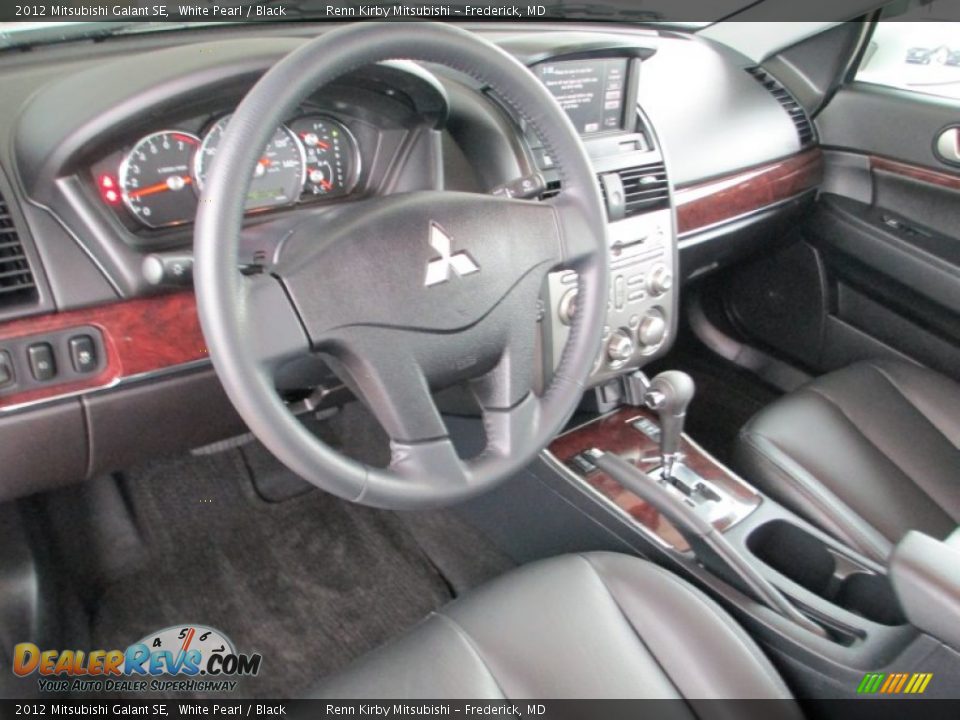2012 Mitsubishi Galant SE White Pearl / Black Photo #12