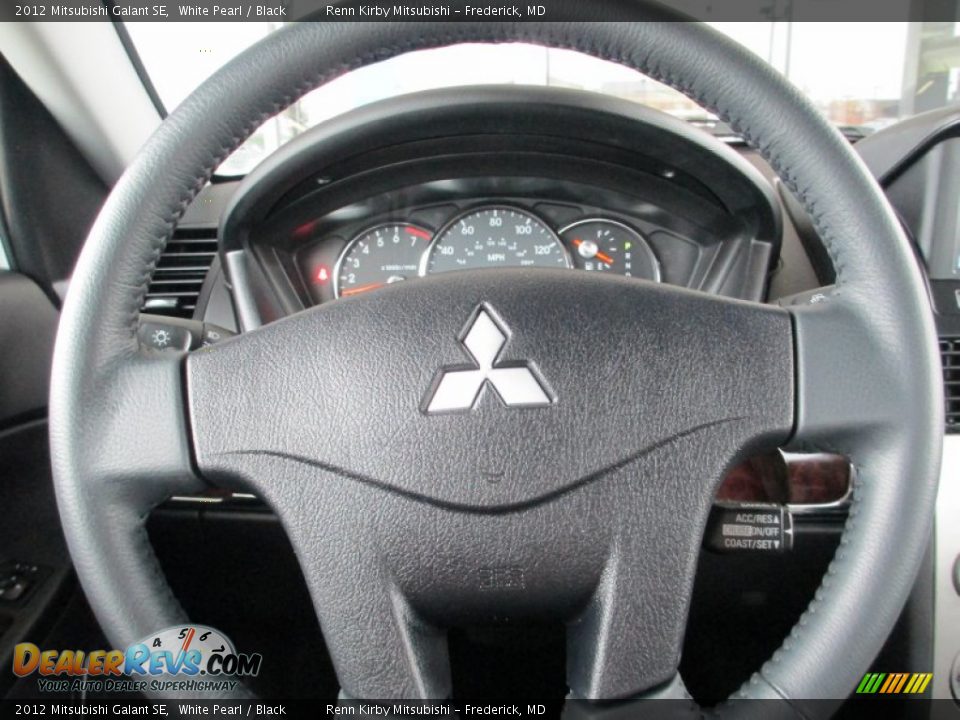 2012 Mitsubishi Galant SE White Pearl / Black Photo #20