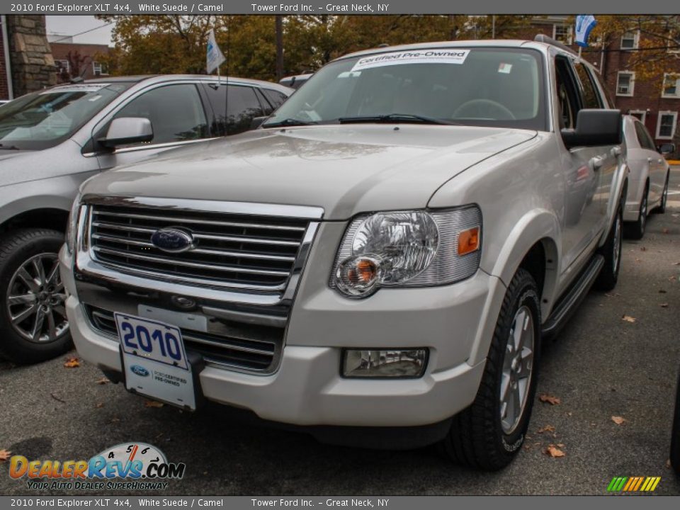 2010 Ford Explorer XLT 4x4 White Suede / Camel Photo #1