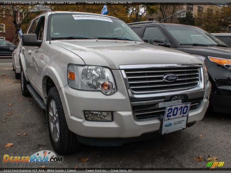 2010 Ford Explorer XLT 4x4 White Suede / Camel Photo #5