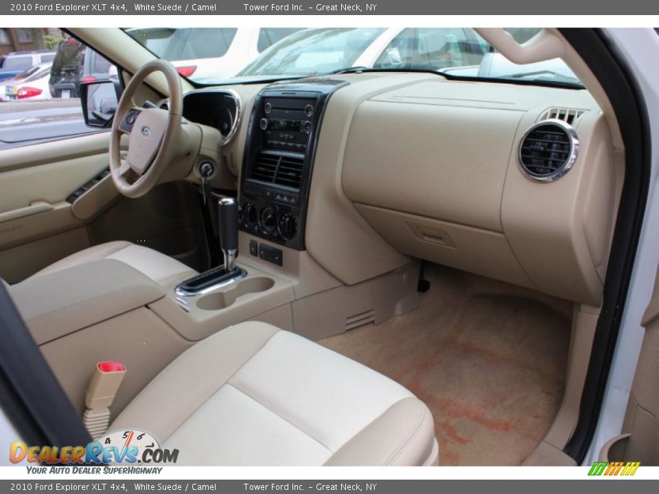 2010 Ford Explorer XLT 4x4 White Suede / Camel Photo #7