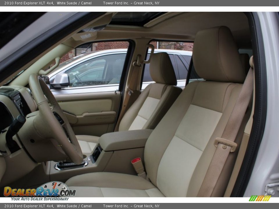 2010 Ford Explorer XLT 4x4 White Suede / Camel Photo #15