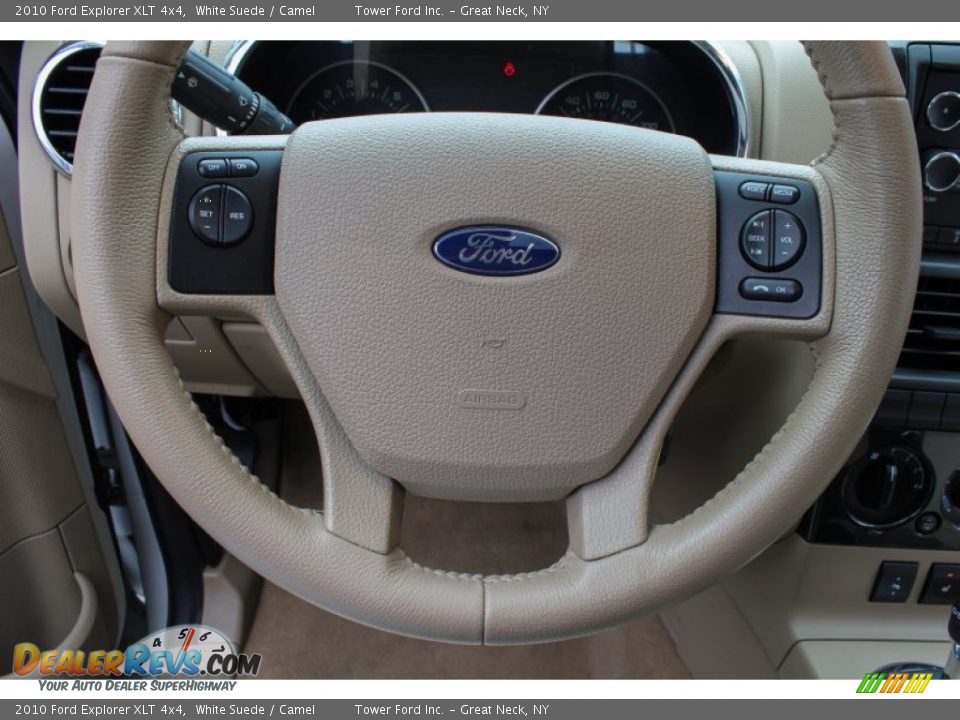 2010 Ford Explorer XLT 4x4 White Suede / Camel Photo #18