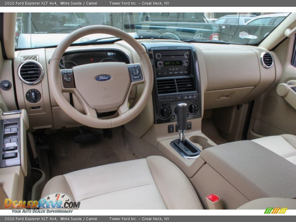 2010 Ford Explorer XLT 4x4 White Suede / Camel Photo #19
