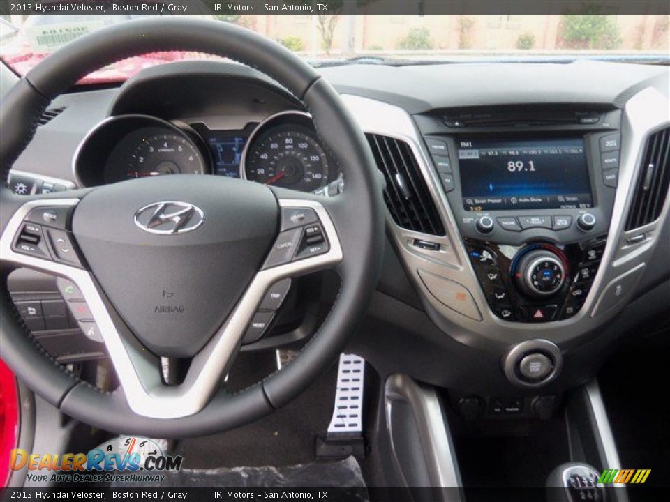 2013 Hyundai Veloster Boston Red / Gray Photo #6