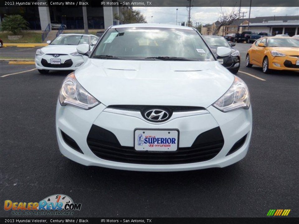 2013 Hyundai Veloster Century White / Black Photo #2