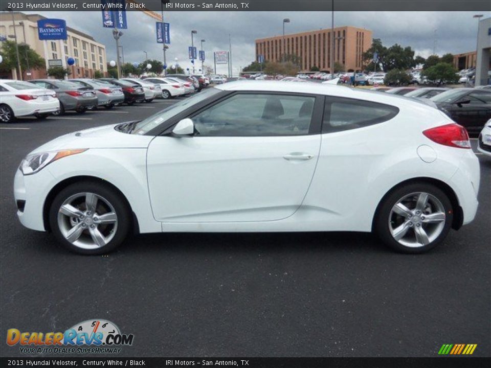 2013 Hyundai Veloster Century White / Black Photo #3