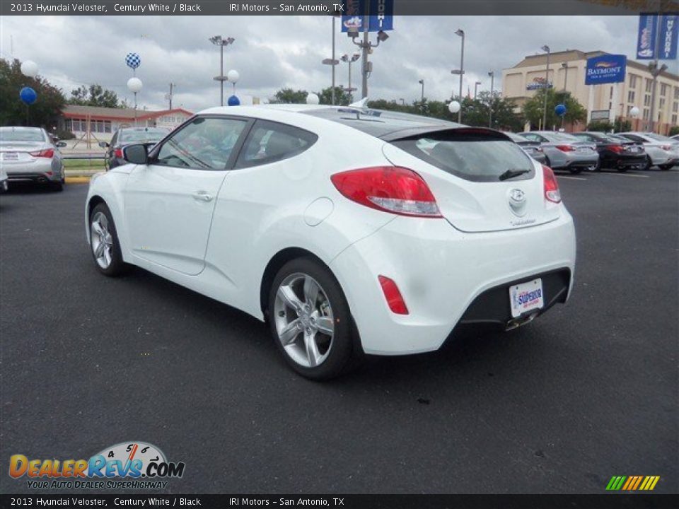 2013 Hyundai Veloster Century White / Black Photo #4