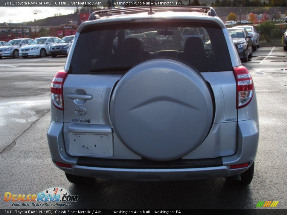 2011 Toyota RAV4 I4 4WD Classic Silver Metallic / Ash Photo #6