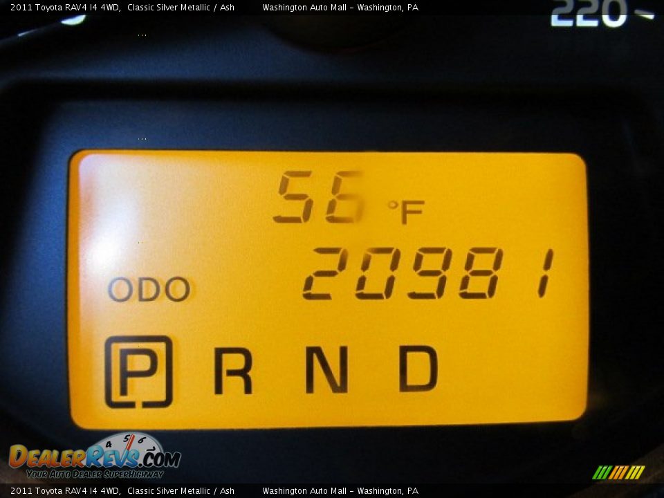 2011 Toyota RAV4 I4 4WD Classic Silver Metallic / Ash Photo #20