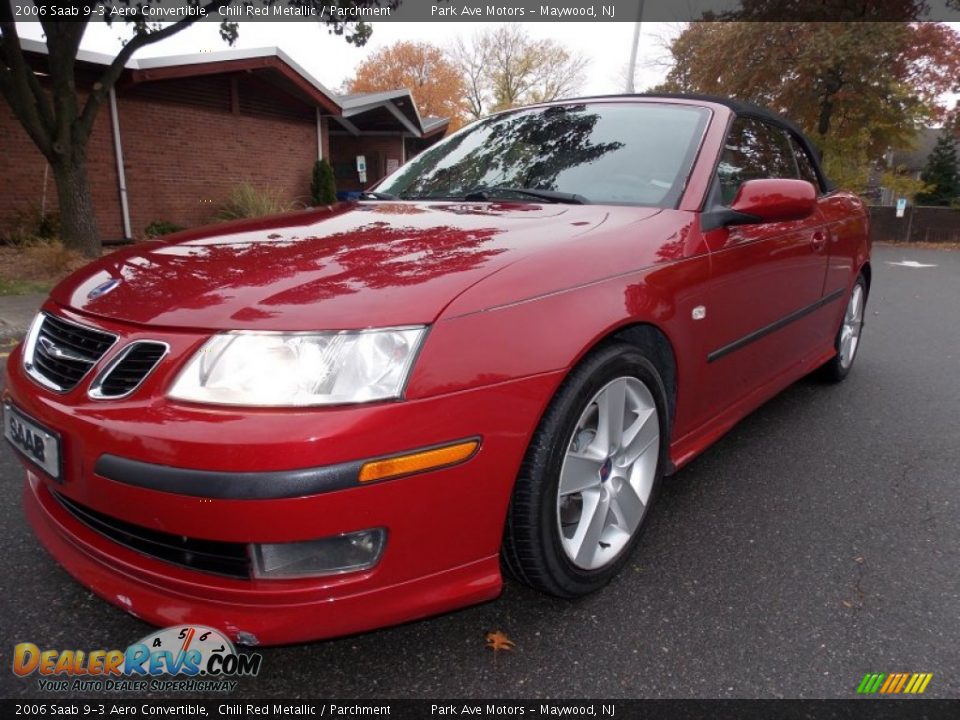 2006 Saab 9-3 Aero Convertible Chili Red Metallic / Parchment Photo #1