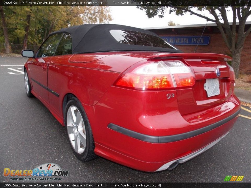 2006 Saab 9-3 Aero Convertible Chili Red Metallic / Parchment Photo #3