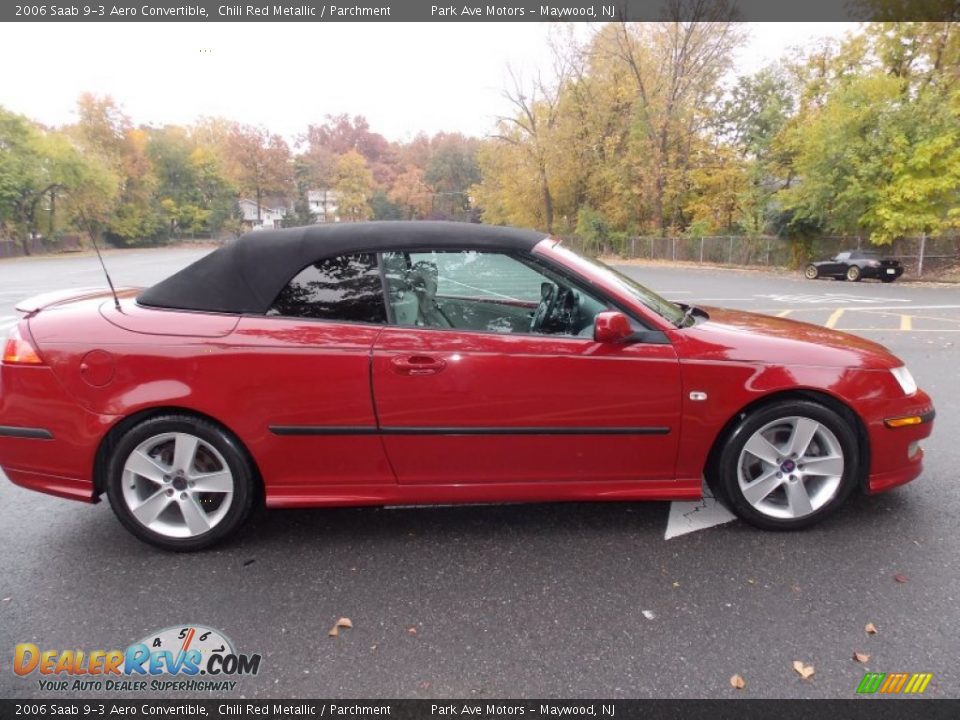 2006 Saab 9-3 Aero Convertible Chili Red Metallic / Parchment Photo #6