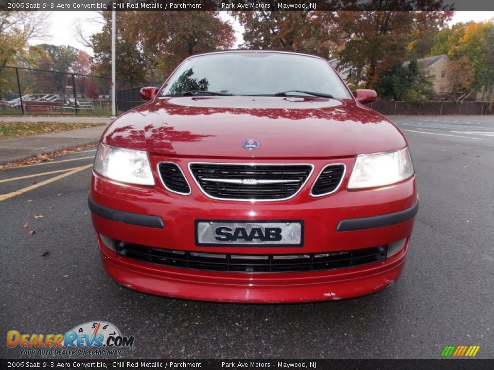 2006 Saab 9-3 Aero Convertible Chili Red Metallic / Parchment Photo #8