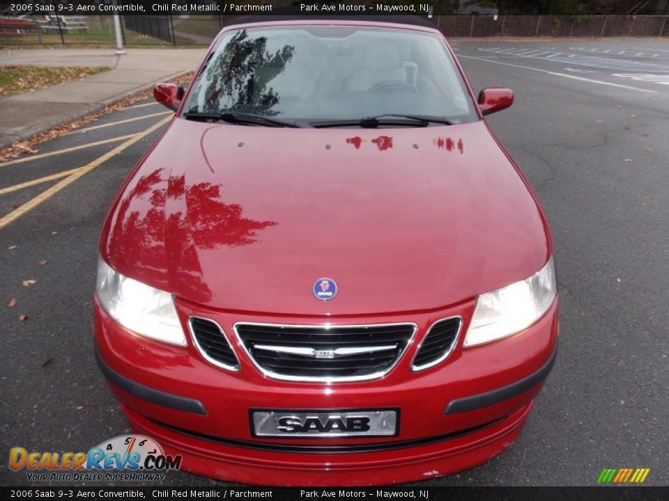 2006 Saab 9-3 Aero Convertible Chili Red Metallic / Parchment Photo #9