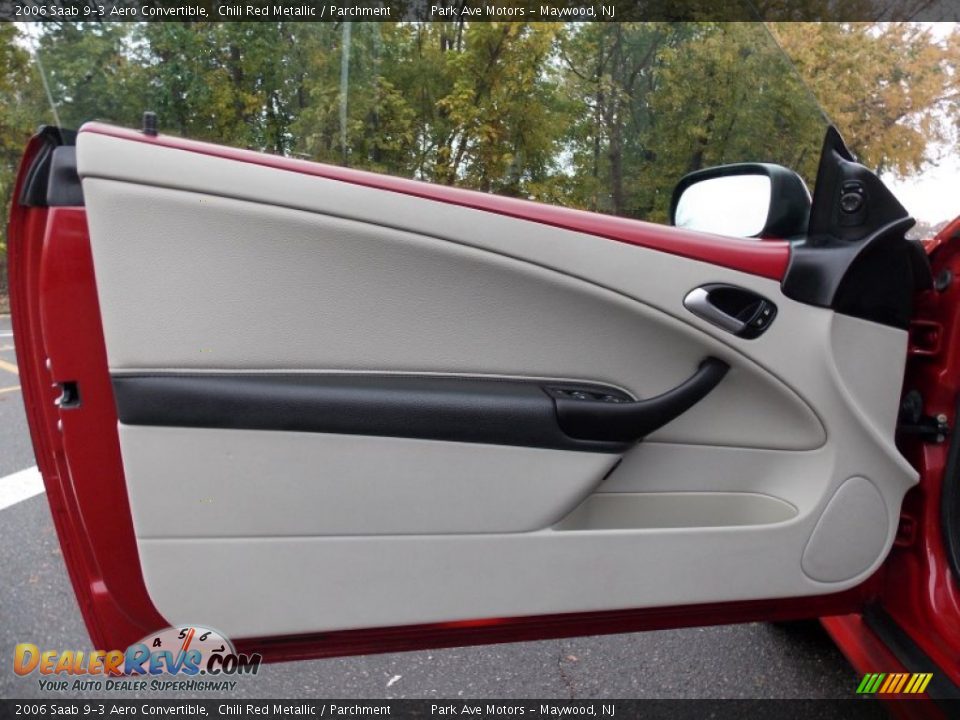 2006 Saab 9-3 Aero Convertible Chili Red Metallic / Parchment Photo #10