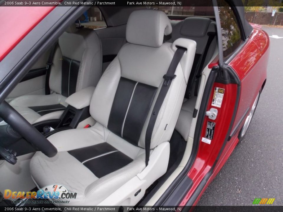 2006 Saab 9-3 Aero Convertible Chili Red Metallic / Parchment Photo #11