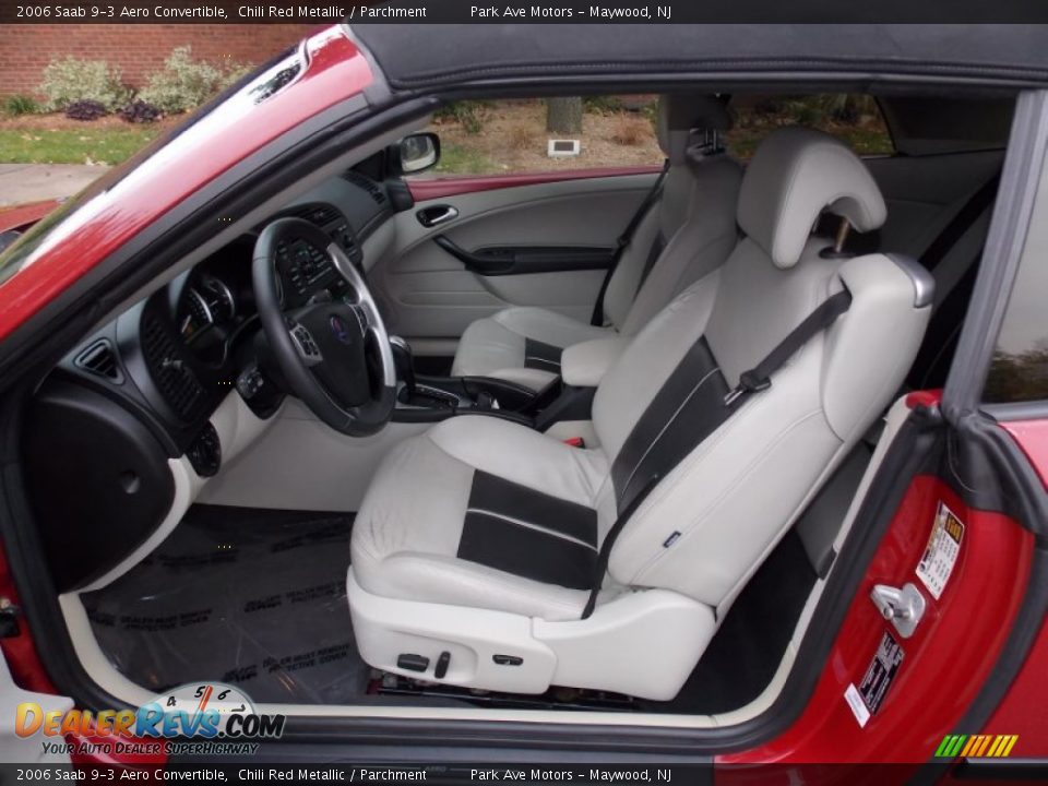 2006 Saab 9-3 Aero Convertible Chili Red Metallic / Parchment Photo #12