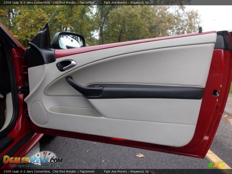 2006 Saab 9-3 Aero Convertible Chili Red Metallic / Parchment Photo #15