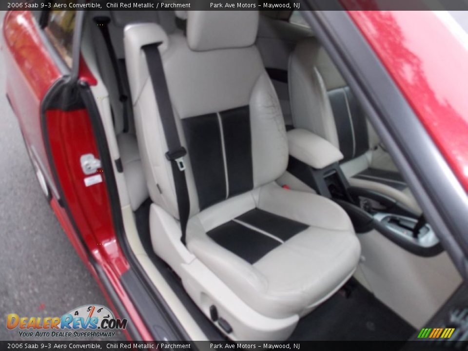 2006 Saab 9-3 Aero Convertible Chili Red Metallic / Parchment Photo #16