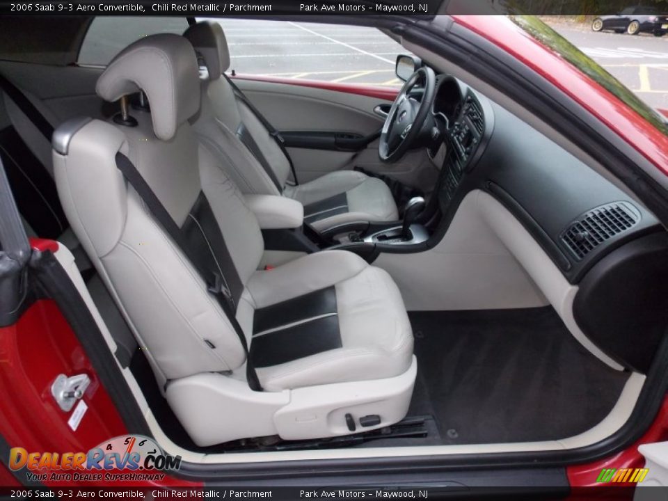 2006 Saab 9-3 Aero Convertible Chili Red Metallic / Parchment Photo #17