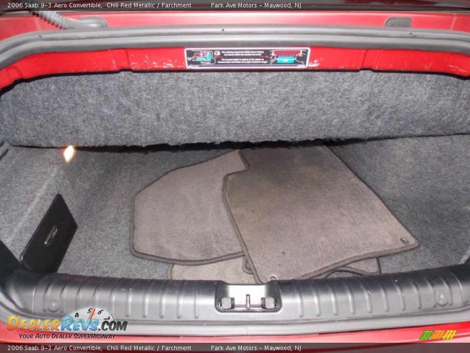 2006 Saab 9-3 Aero Convertible Chili Red Metallic / Parchment Photo #19
