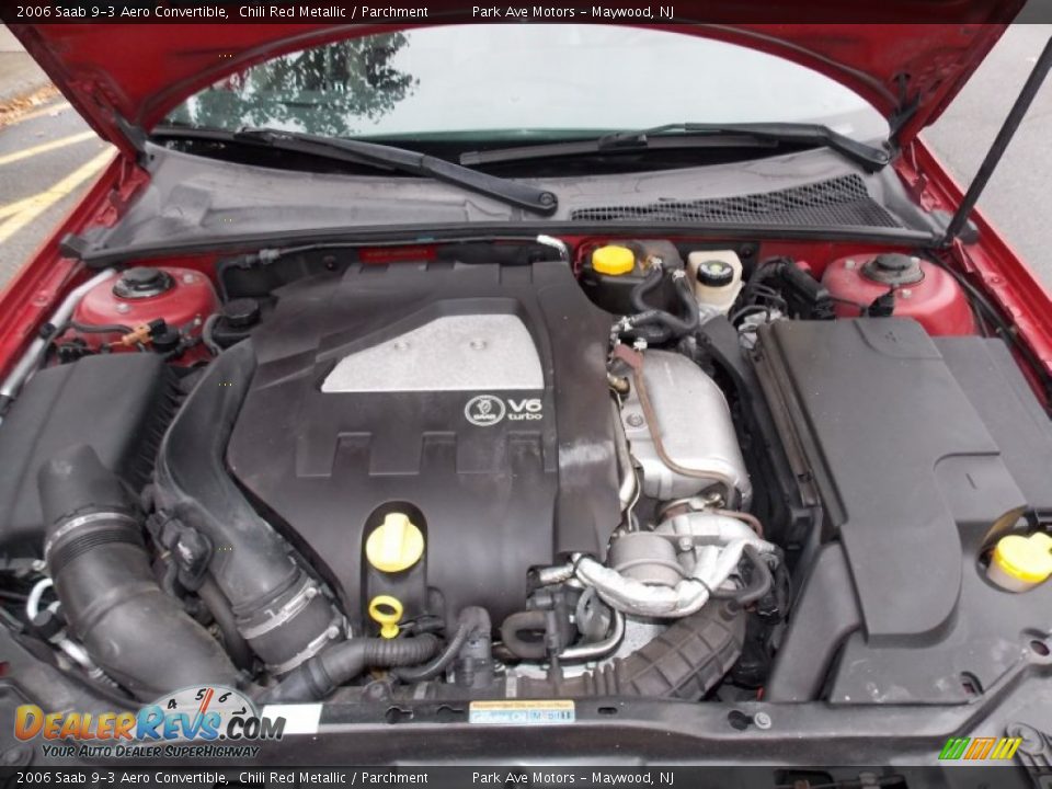 2006 Saab 9-3 Aero Convertible Chili Red Metallic / Parchment Photo #21