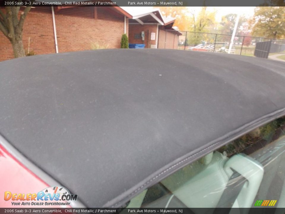 2006 Saab 9-3 Aero Convertible Chili Red Metallic / Parchment Photo #22