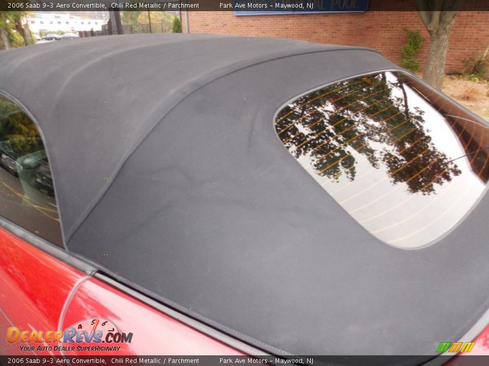 2006 Saab 9-3 Aero Convertible Chili Red Metallic / Parchment Photo #23