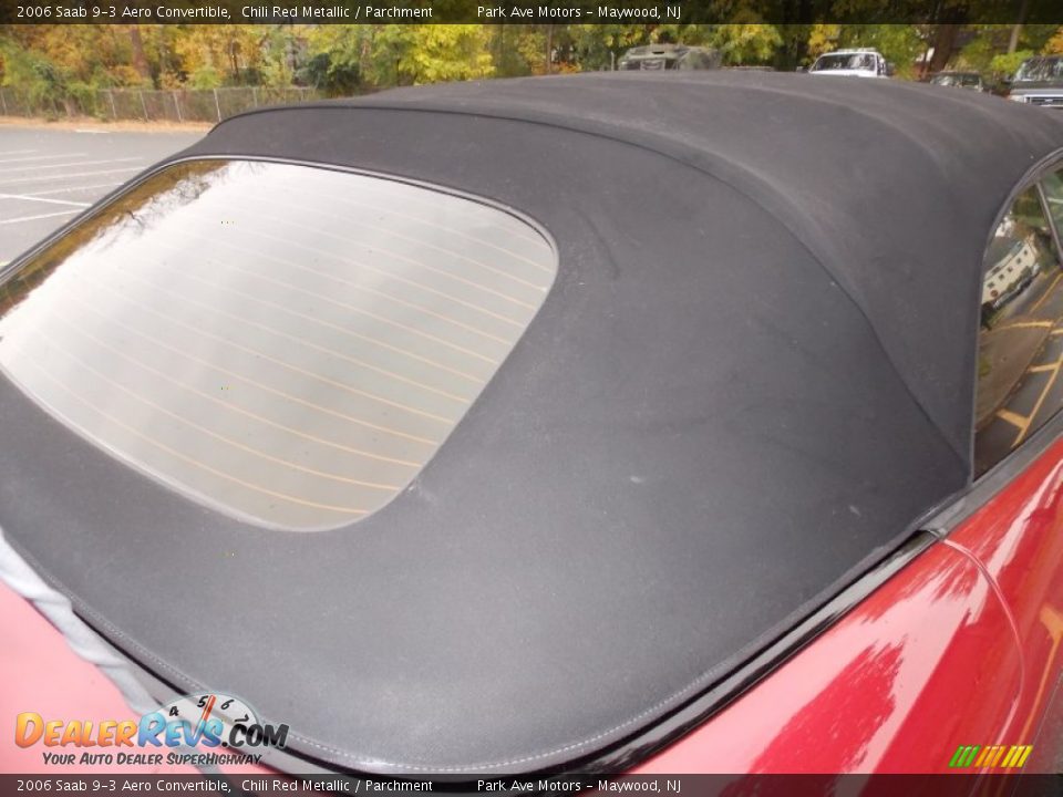 2006 Saab 9-3 Aero Convertible Chili Red Metallic / Parchment Photo #24