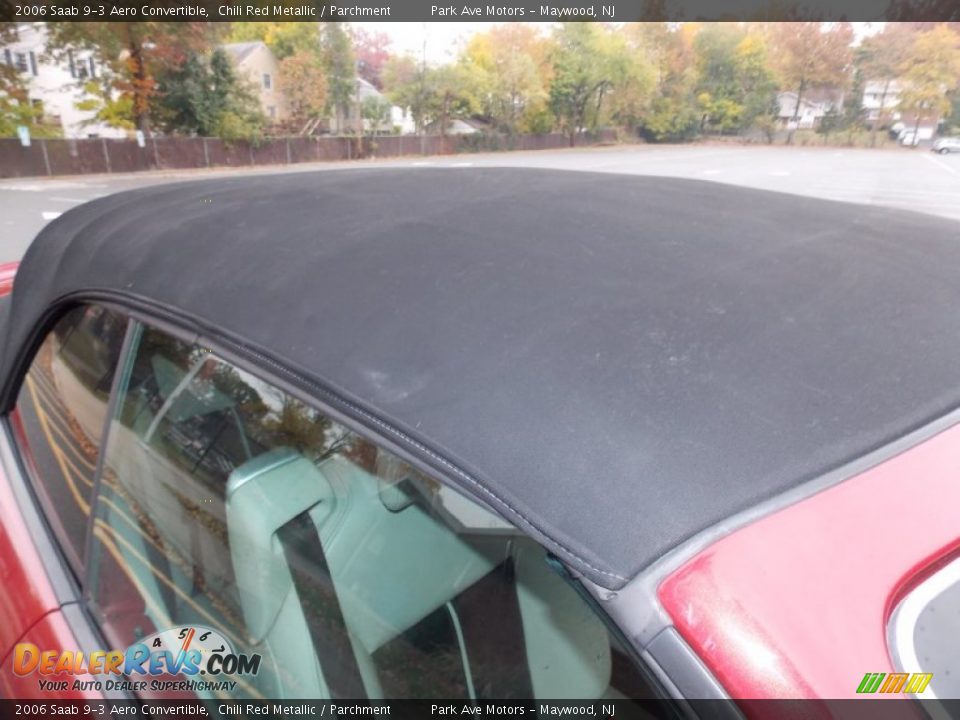 2006 Saab 9-3 Aero Convertible Chili Red Metallic / Parchment Photo #25