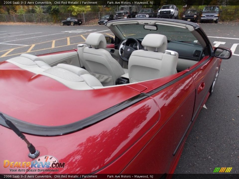 2006 Saab 9-3 Aero Convertible Chili Red Metallic / Parchment Photo #27