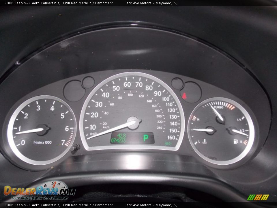 2006 Saab 9-3 Aero Convertible Chili Red Metallic / Parchment Photo #28