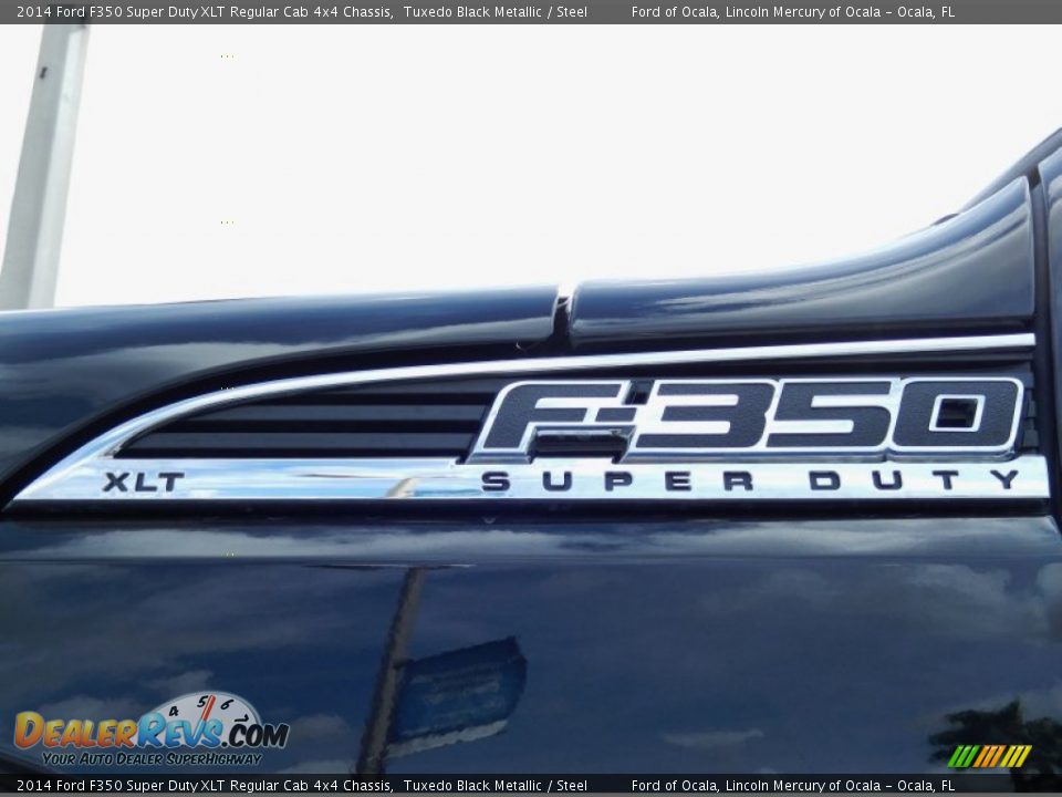 2014 Ford F350 Super Duty XLT Regular Cab 4x4 Chassis Tuxedo Black Metallic / Steel Photo #5