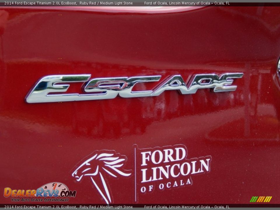 2014 Ford Escape Titanium 2.0L EcoBoost Ruby Red / Medium Light Stone Photo #4