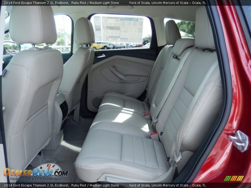 2014 Ford Escape Titanium 2.0L EcoBoost Ruby Red / Medium Light Stone Photo #7