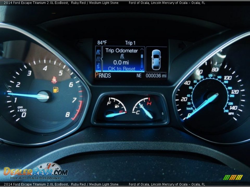 2014 Ford Escape Titanium 2.0L EcoBoost Ruby Red / Medium Light Stone Photo #9