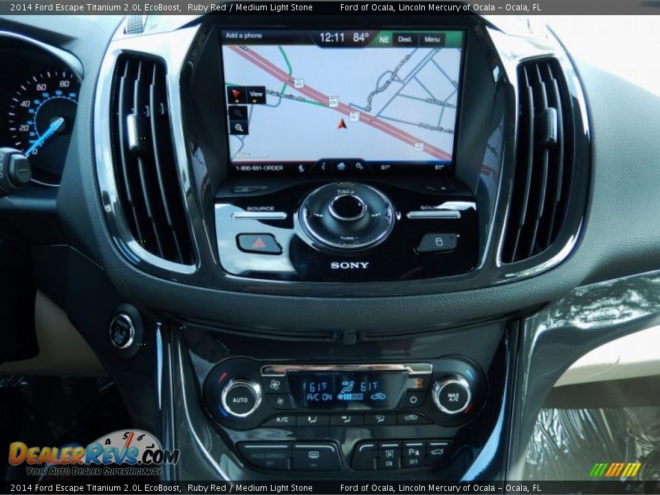 2014 Ford Escape Titanium 2.0L EcoBoost Ruby Red / Medium Light Stone Photo #10