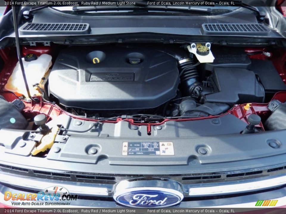 2014 Ford Escape Titanium 2.0L EcoBoost Ruby Red / Medium Light Stone Photo #11