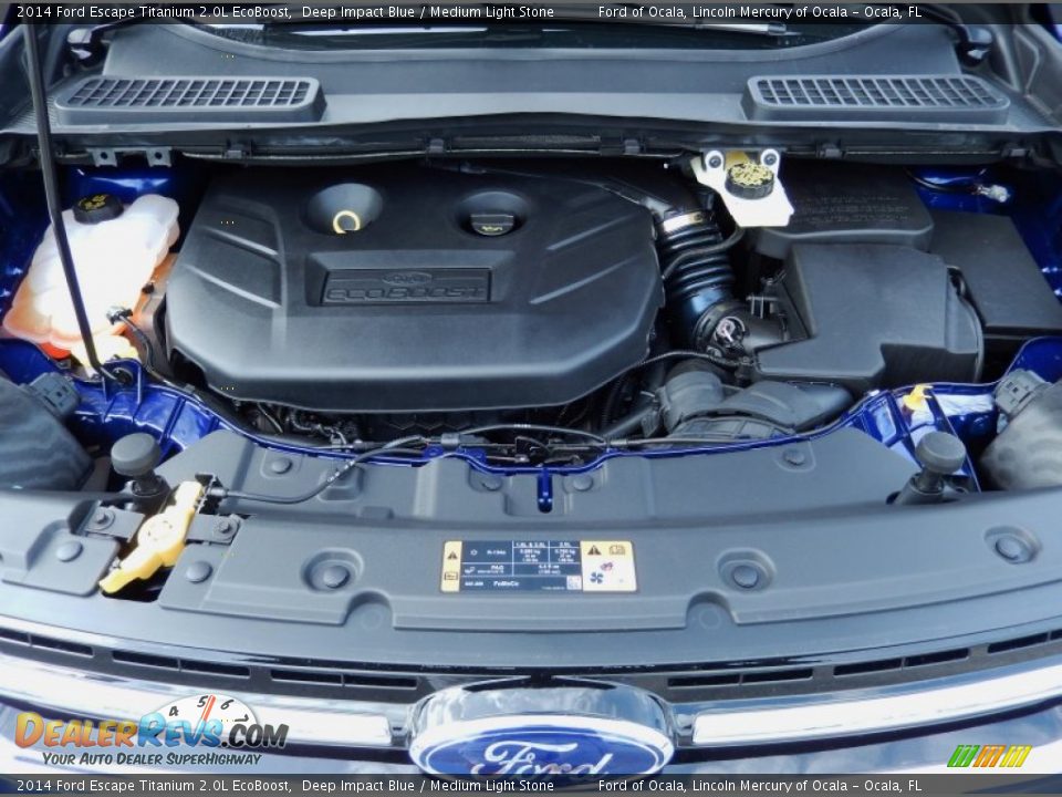2014 Ford Escape Titanium 2.0L EcoBoost Deep Impact Blue / Medium Light Stone Photo #11